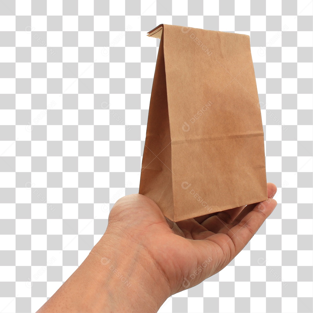 Mão Segurando Sacola PNG Transparente