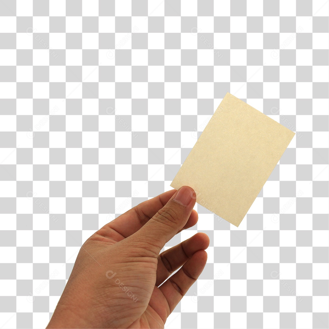 Mão Segurando Papel Bilhete PNG Transparente