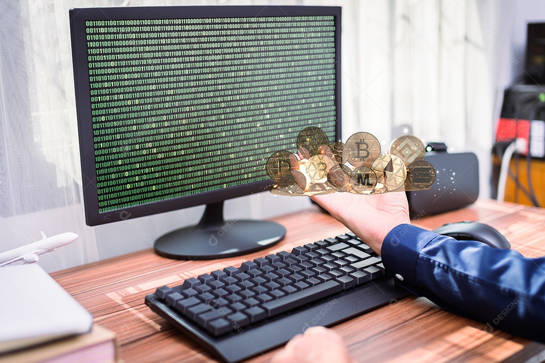 Negociação comercial de moedas criptográficas Bitcoin Trocas Investir Metaverso ações