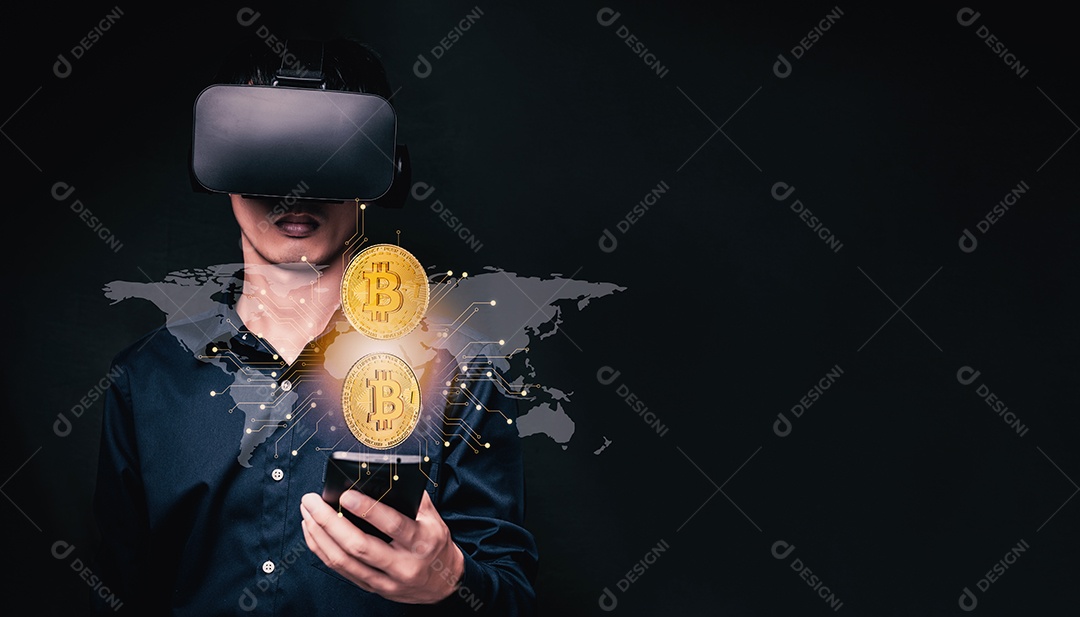 Negociação comercial de moedas criptográficas Bitcoin Trocas Investir Metaverso ações