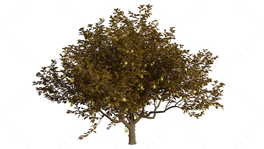 White 3D trees background scene