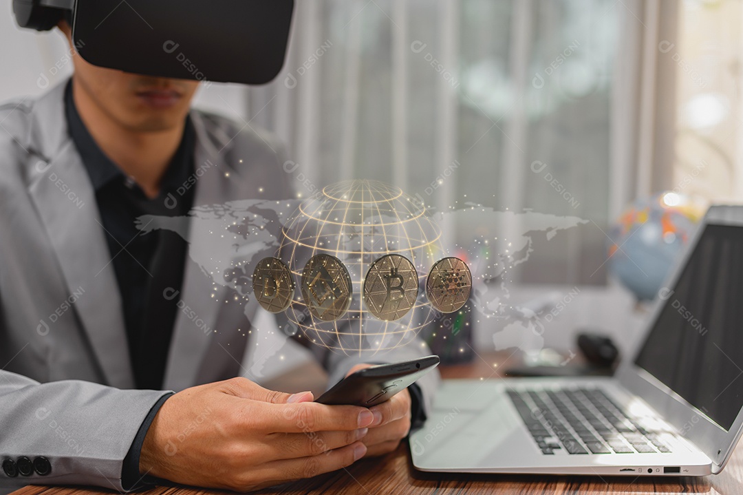 Negociação comercial de moedas criptográficas Bitcoin Trocas Investir Metaverso ações