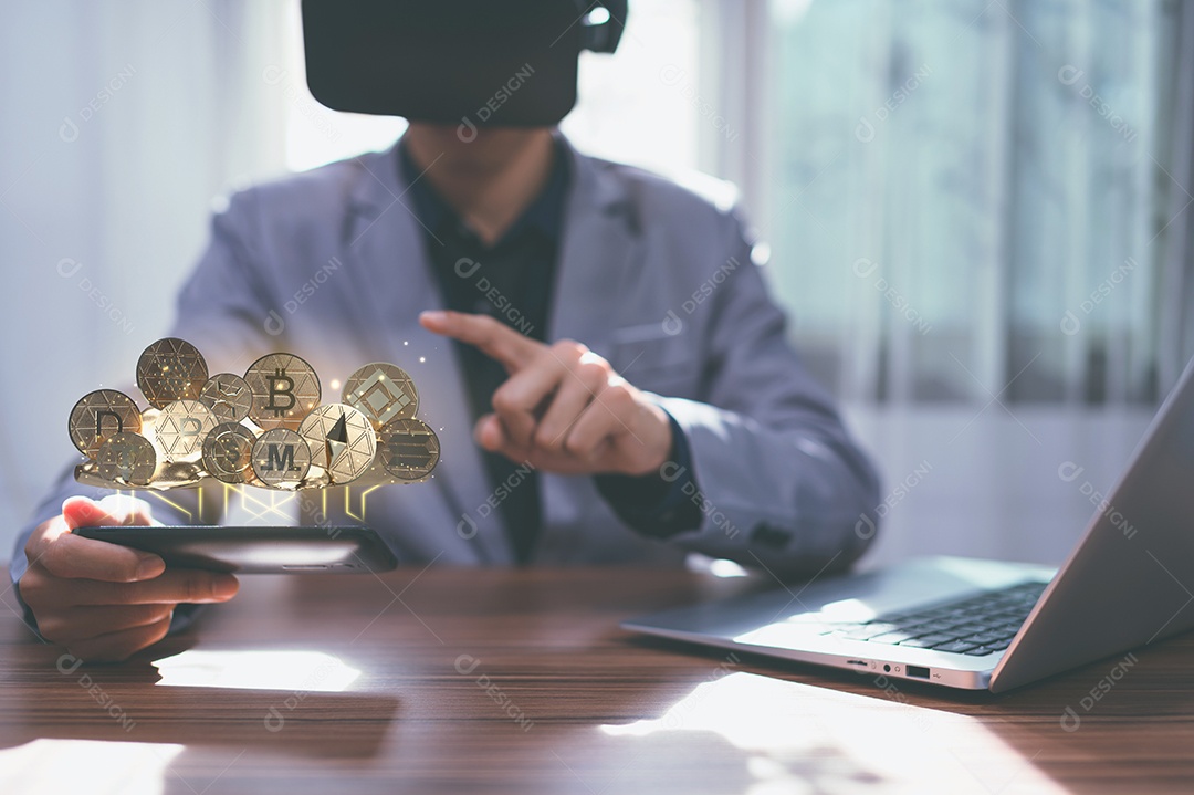 Negociação comercial de moedas criptográficas Bitcoin Trocas Investir Metaverso ações