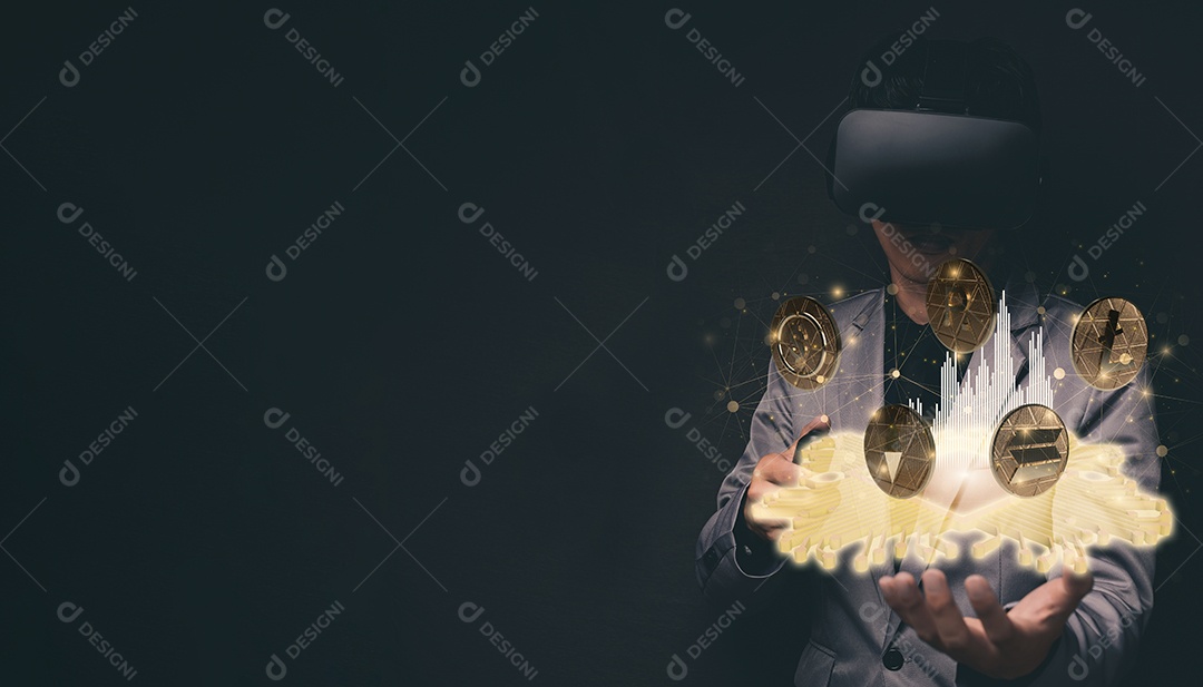 Negociação comercial de moedas criptográficas Bitcoin Trocas Investir Metaverso ações