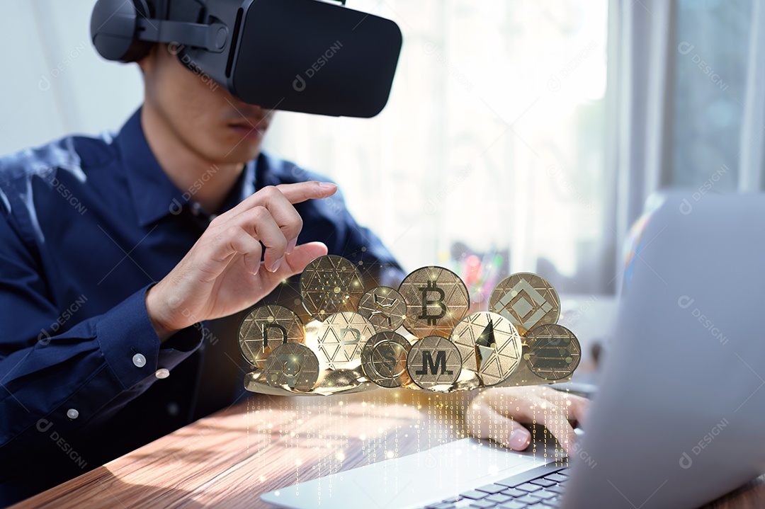 Negociação comercial de moedas criptográficas Bitcoin Trocas Investir Metaverso ações