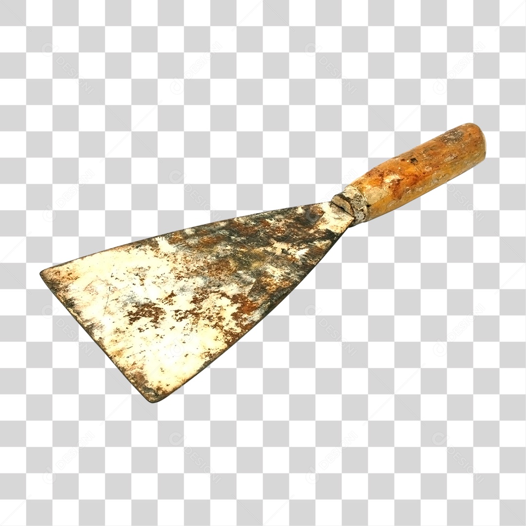 Espátula de Tinta Argamassa PNG Transparente