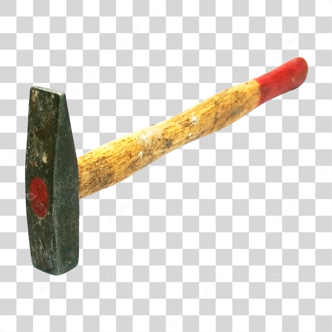 Martelo com Cabo de Madeira PNG Transparente