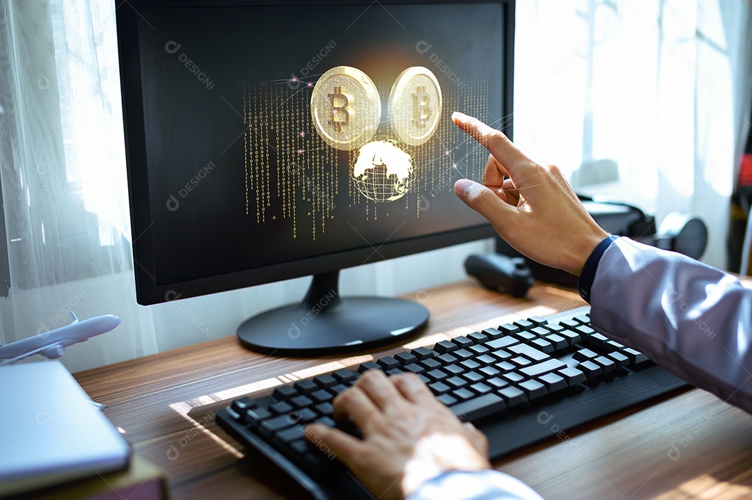 Negociação comercial de moedas criptográficas Bitcoin Trocas Investir Metaverso ações