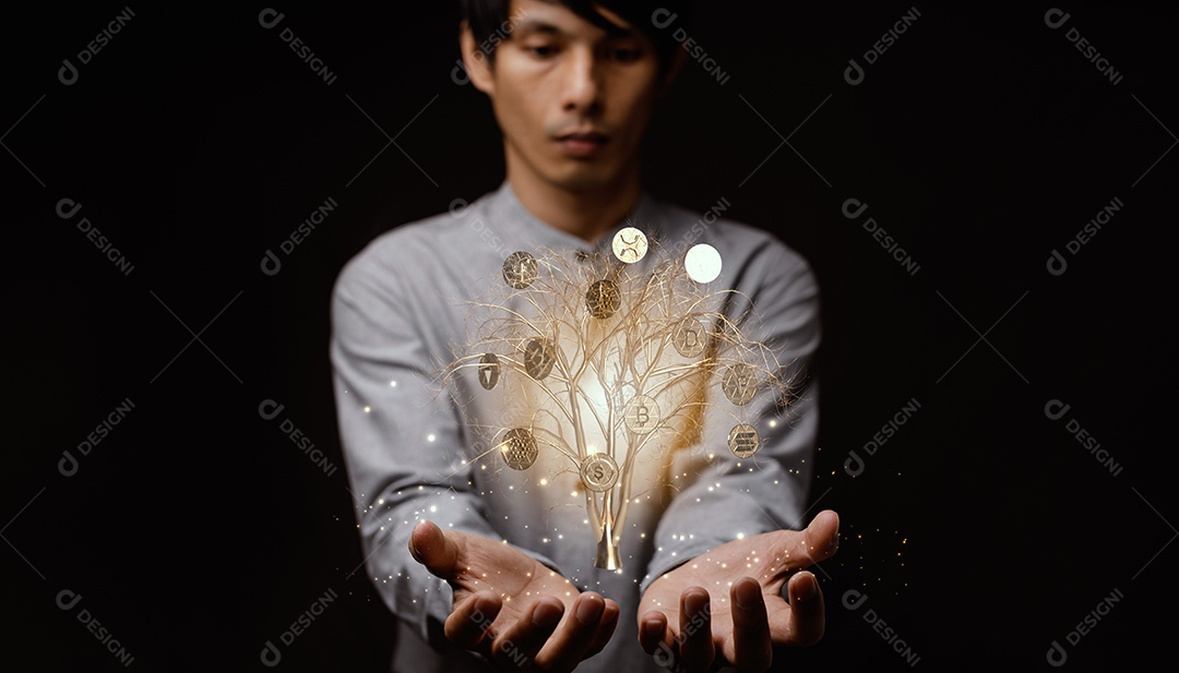 Negociação comercial de moedas criptográficas Bitcoin Trocas Investir Metaverso ações