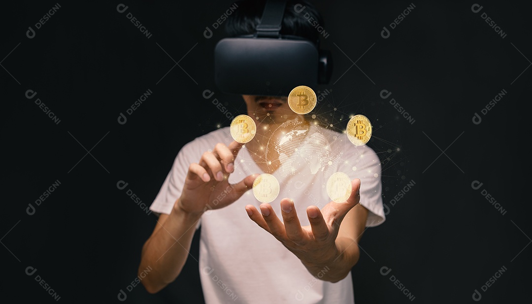 Negociação comercial de moedas criptográficas Bitcoin Trocas Investir Metaverso ações