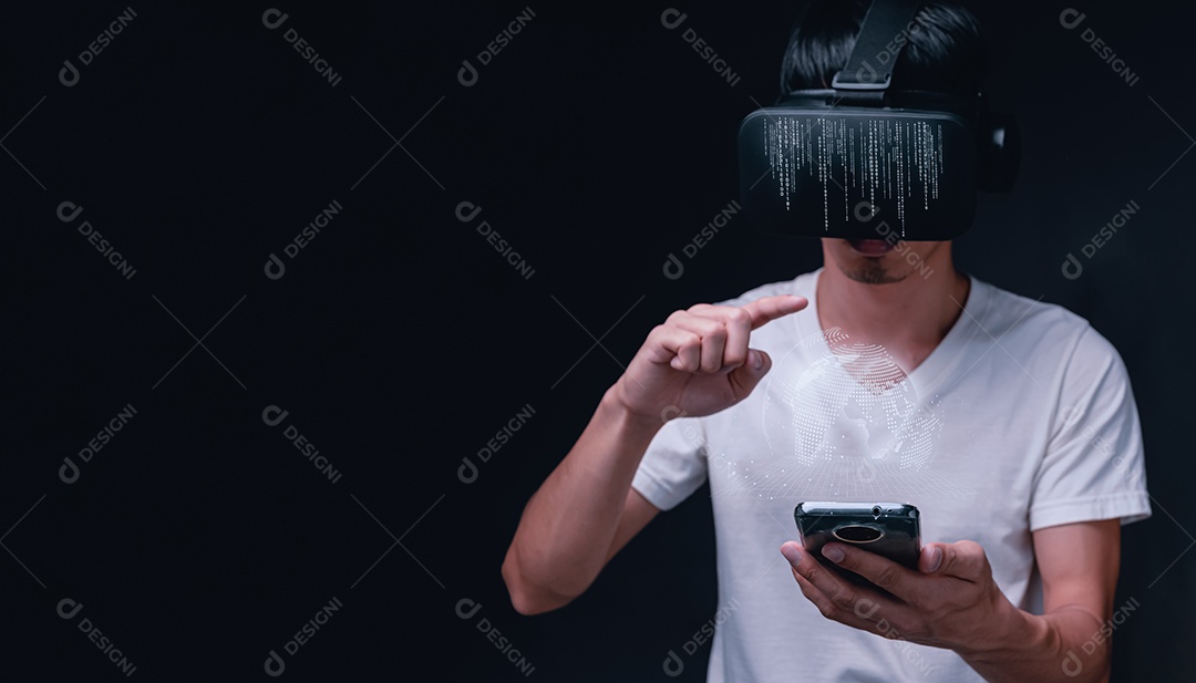 Conceito de inicialização com negócios de ícone e conexão de rede no metaverso