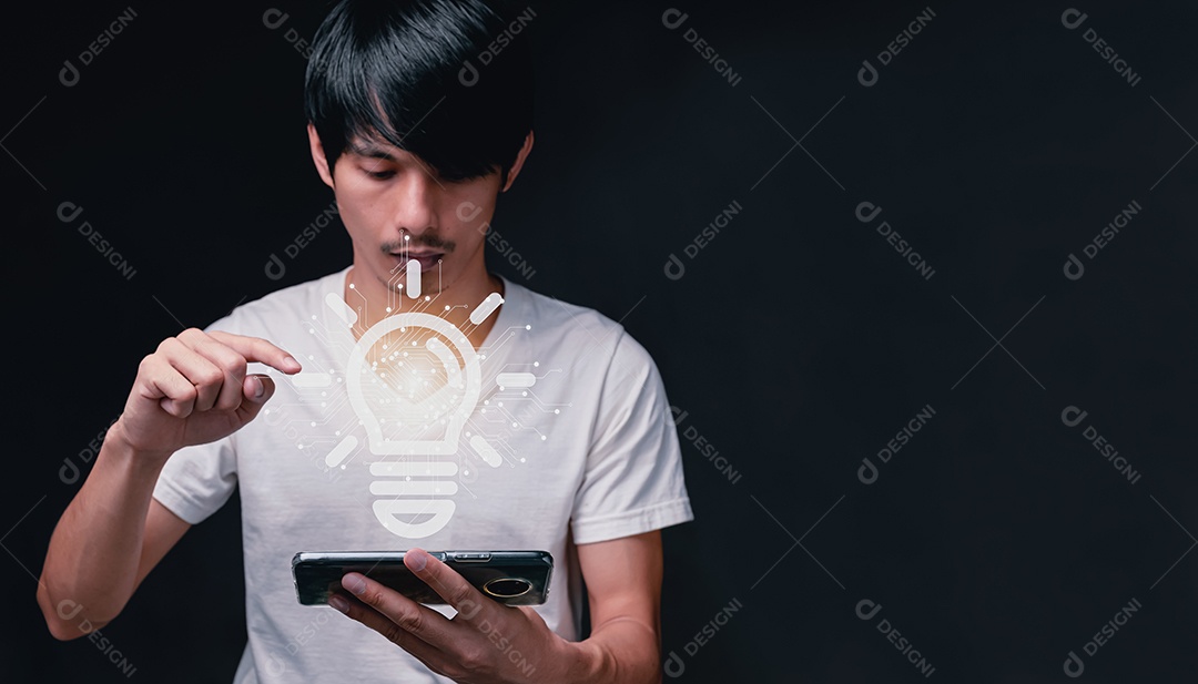 Conceito de inicialização com negócios de ícone e conexão de rede no metaverso