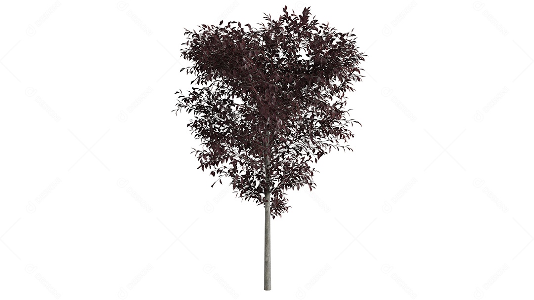 Cena de fundo de árvores 3D branca