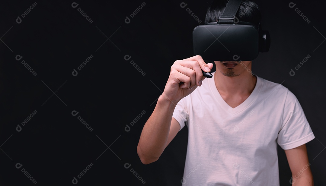 VR glasses connection metaverse online technology