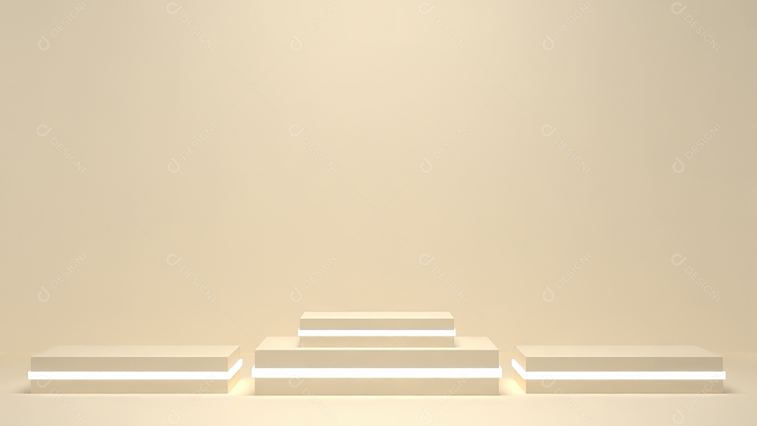 Fundo vazio e exibição de coração de suporte 3d ou prateleira com estúdio para exibição