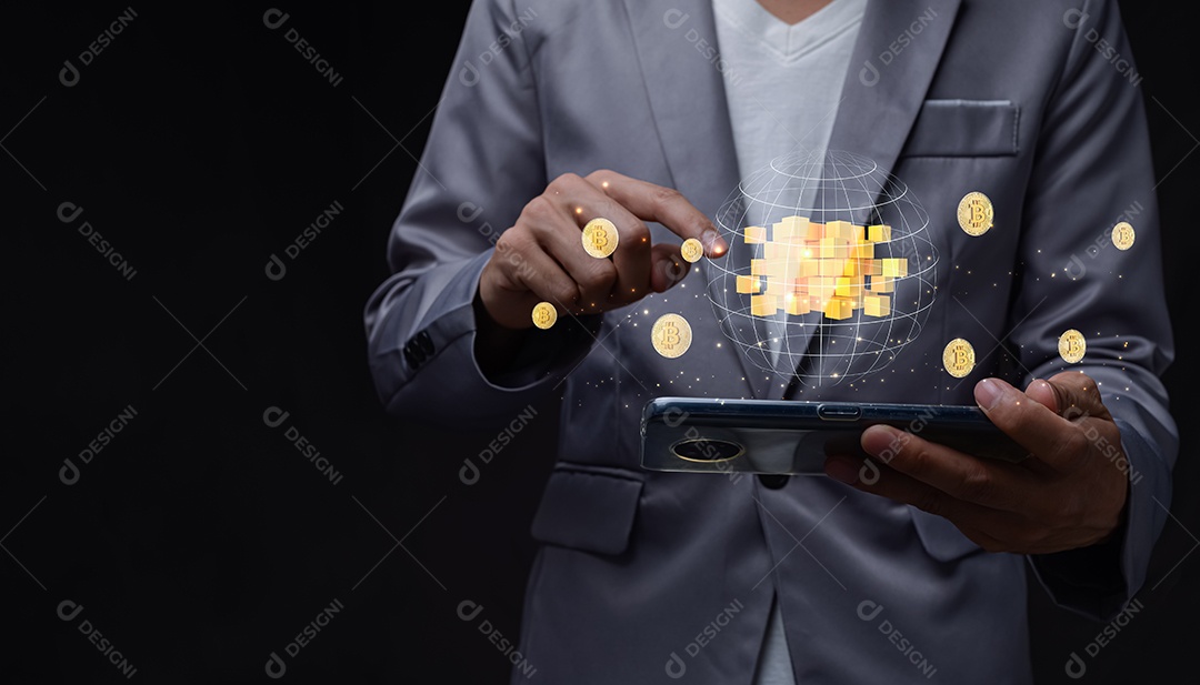 Negociação comercial de moedas criptográficas Bitcoin Trocas Investir Metaverso ações