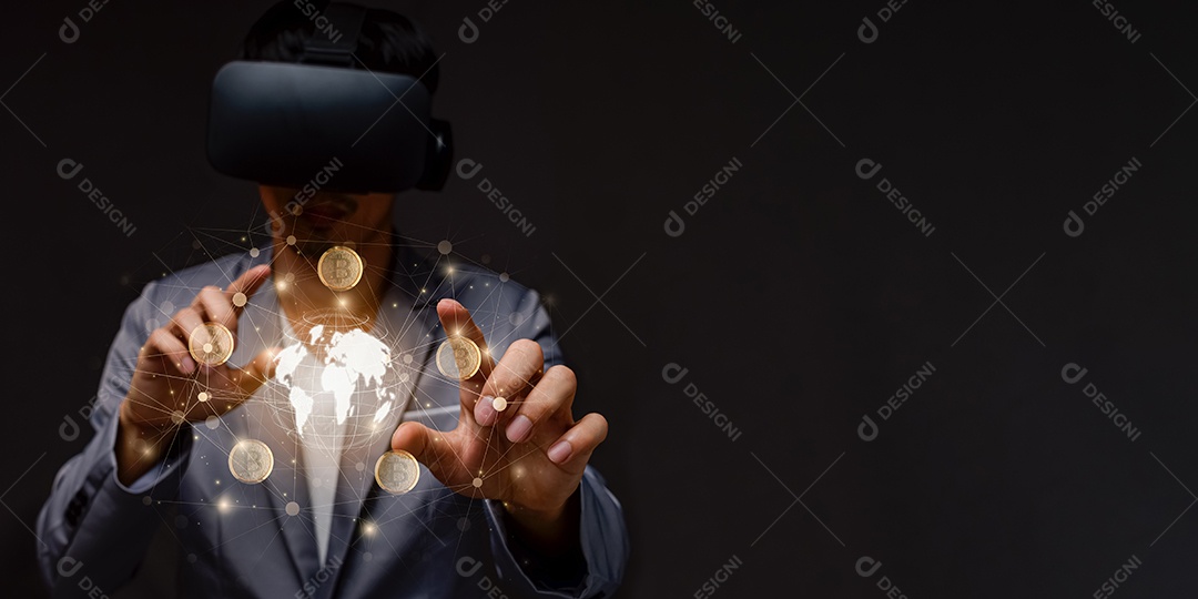 Negociação comercial de moedas criptográficas Bitcoin Trocas Investir Metaverso ações