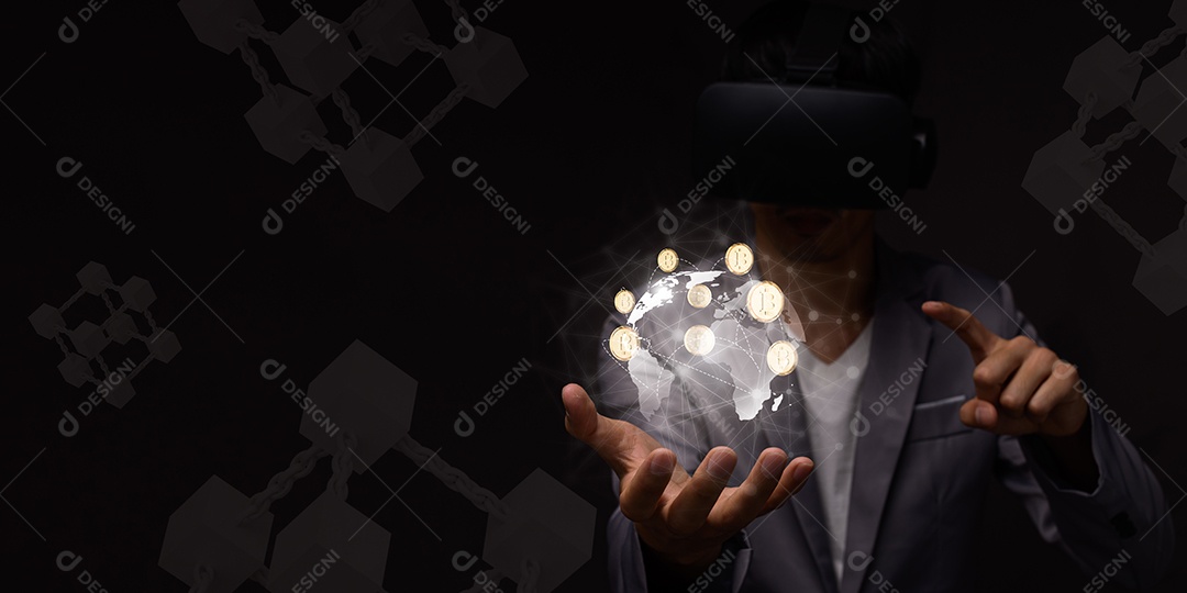 Negociação comercial de moedas criptográficas Bitcoin Trocas Investir Metaverso ações