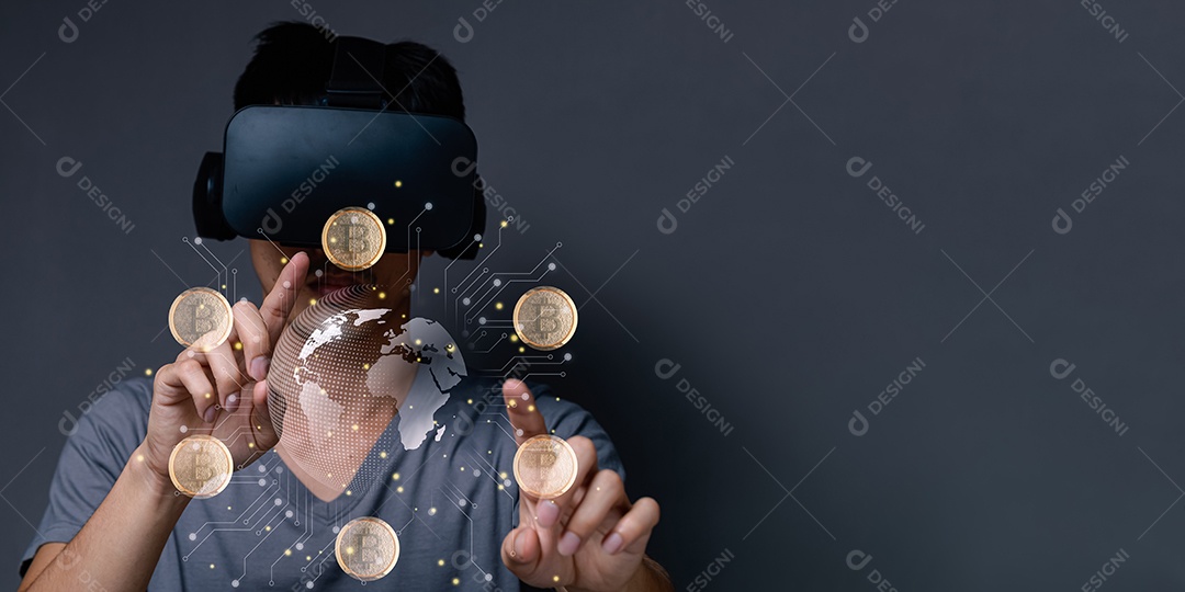 Negociação comercial de moedas criptográficas Bitcoin Trocas Investir Metaverso ações