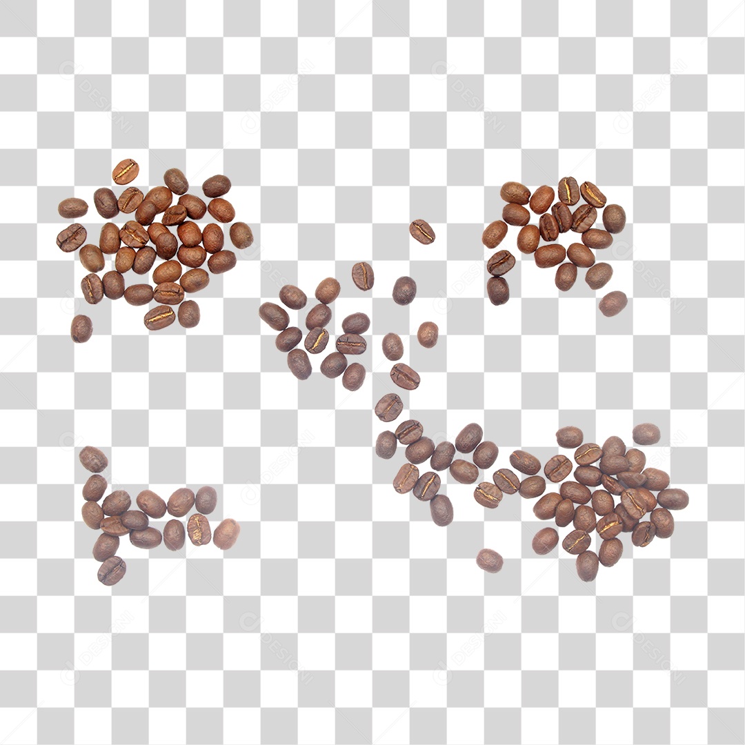Grãos de Café PNG Transparente