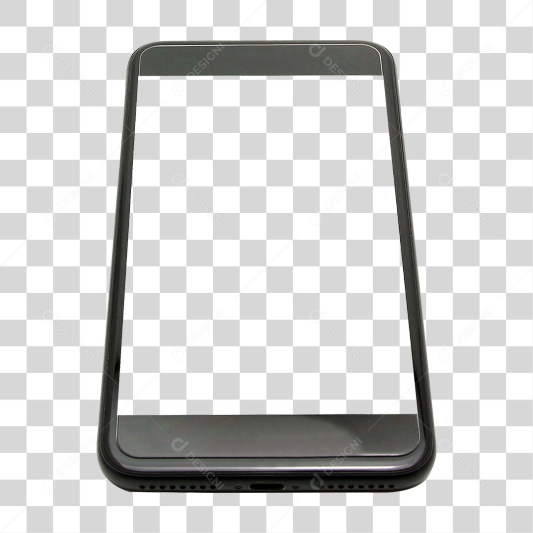 Elemento 3D Celular Transparente Modelo PNG Transparente