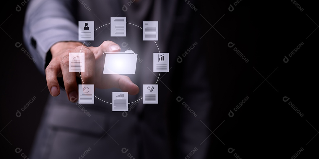 Metaverso virtual de conexão global com a Internet, sistema de gerenciamento de documentos