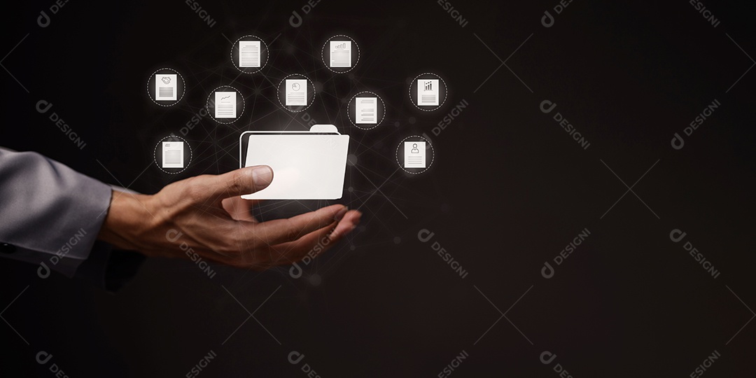 Metaverso virtual de conexão global com a Internet, sistema de gerenciamento de documentos