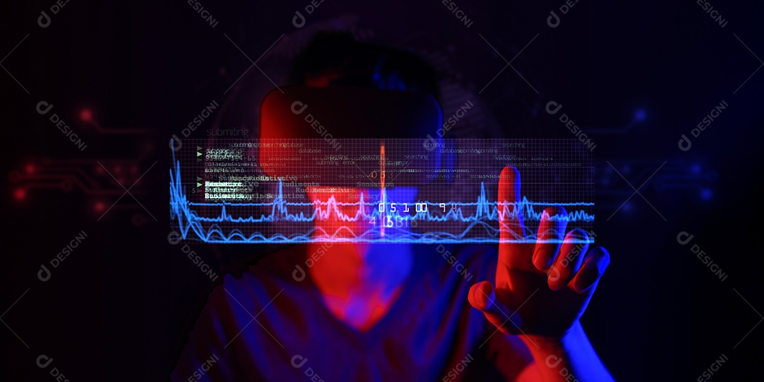 Óculos de realidade virtual. Realidade aumentada, jogo, conceito de tecnologia futura.