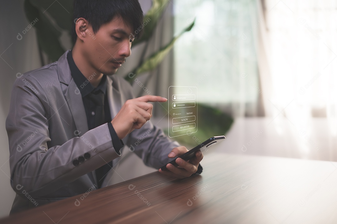 Faça login ou cadastre-se no sistema com o mundo digital online, sistema de proteção