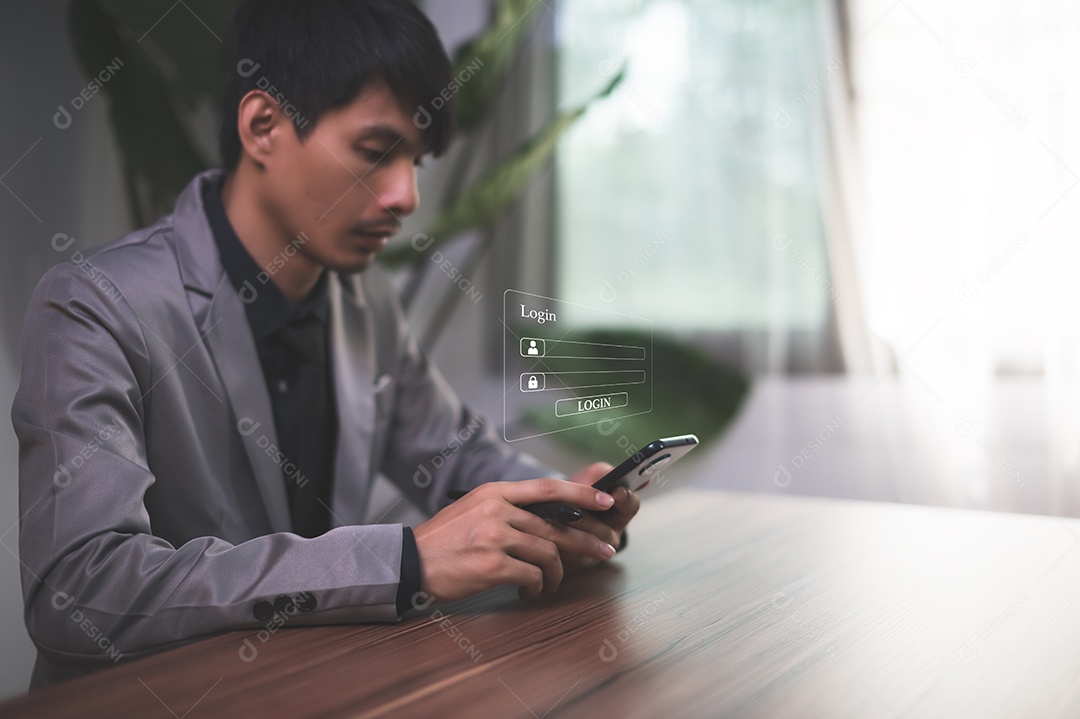 Faça login ou cadastre-se no sistema com o mundo digital online, sistema de proteção