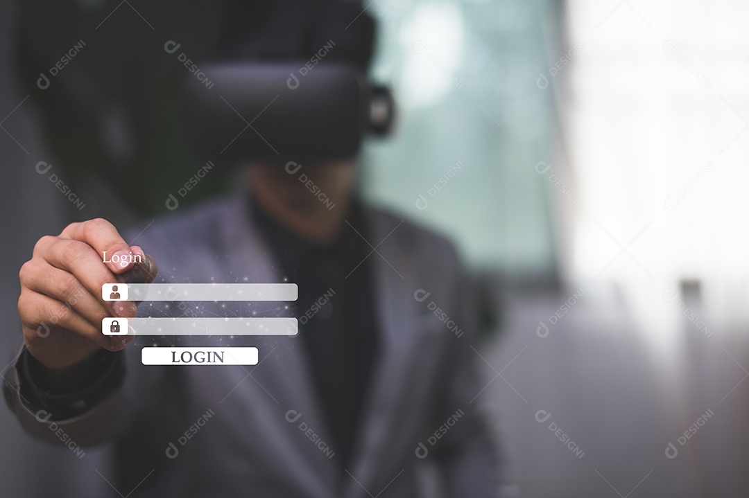 Faça login ou cadastre-se no sistema com o mundo digital online, sistema de proteção