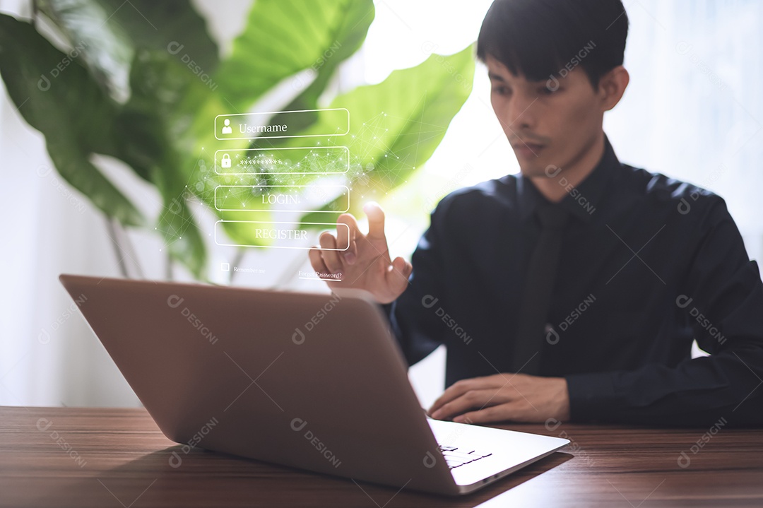 Faça login ou cadastre-se no sistema com o mundo digital online, sistema de proteção