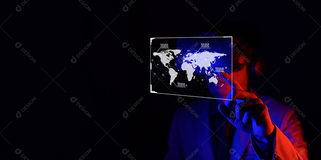 Fazendo negócios ao redor do mundo com o sistema metaverse, o mundo virtual através dos óculos VR.