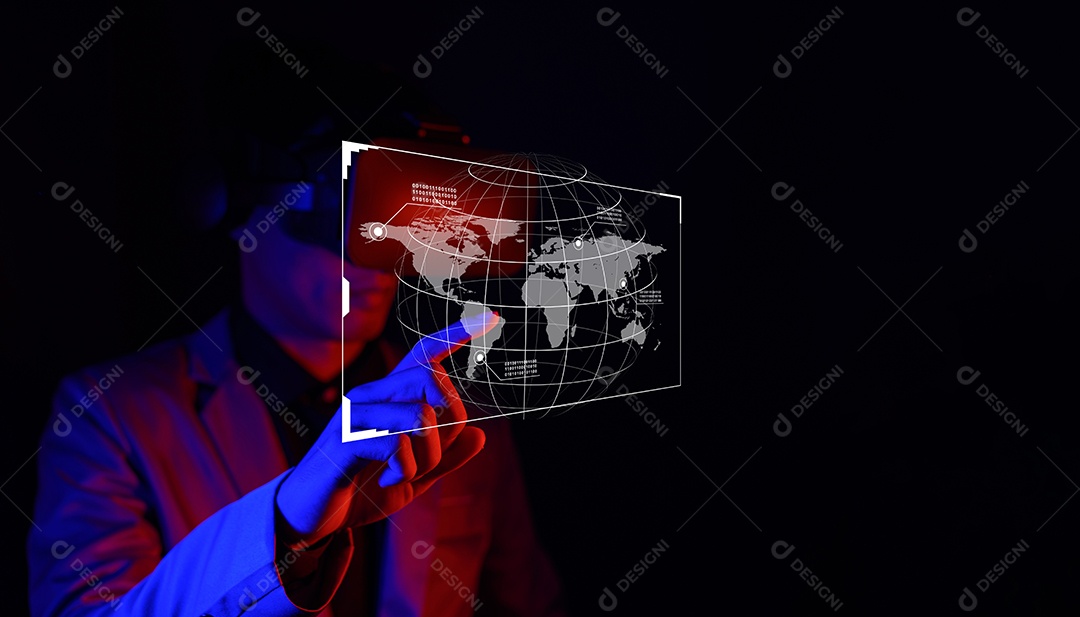 Fazendo negócios ao redor do mundo com o sistema metaverse, o mundo virtual através dos óculos VR.