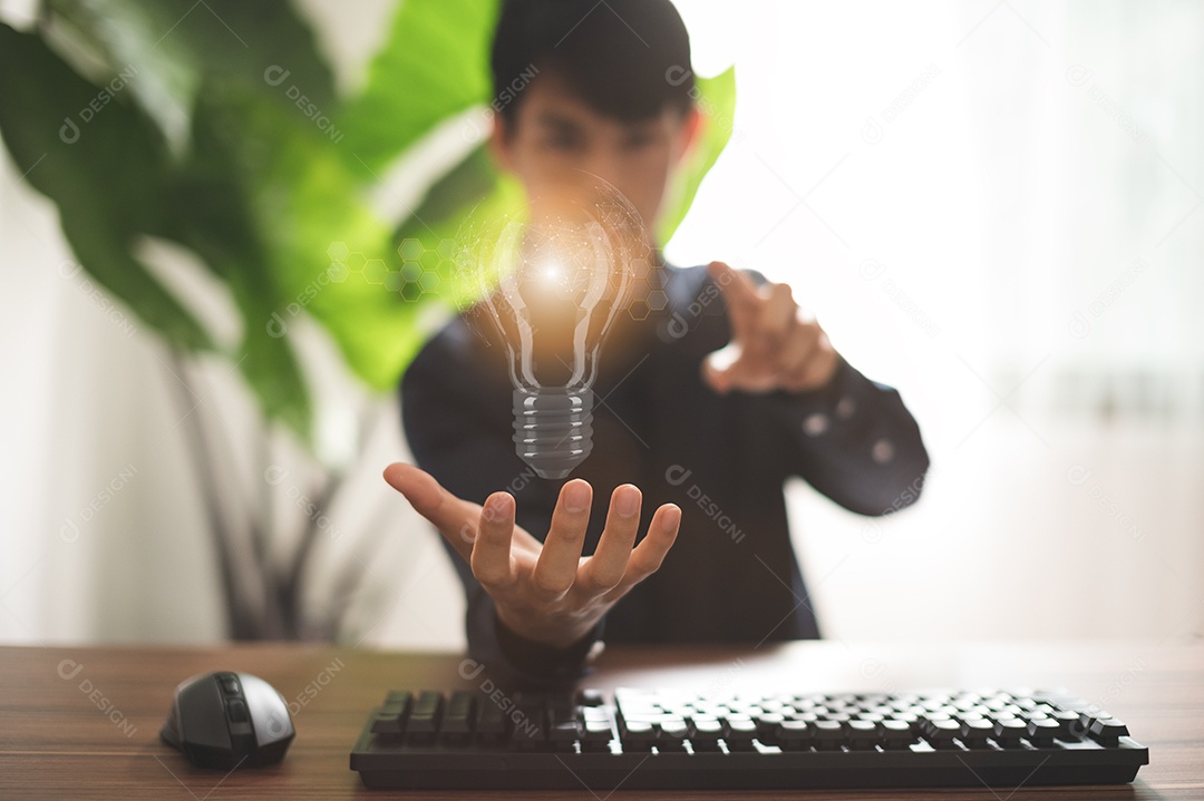 Ideia inovação e inspiração conceito ideais para desenvolvimento de negócios