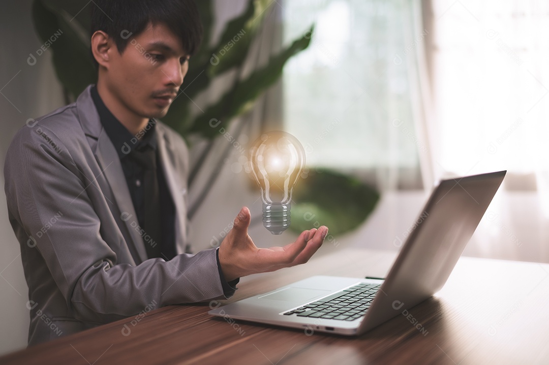 Ideia inovação e inspiração conceito ideais para desenvolvimento de negócios