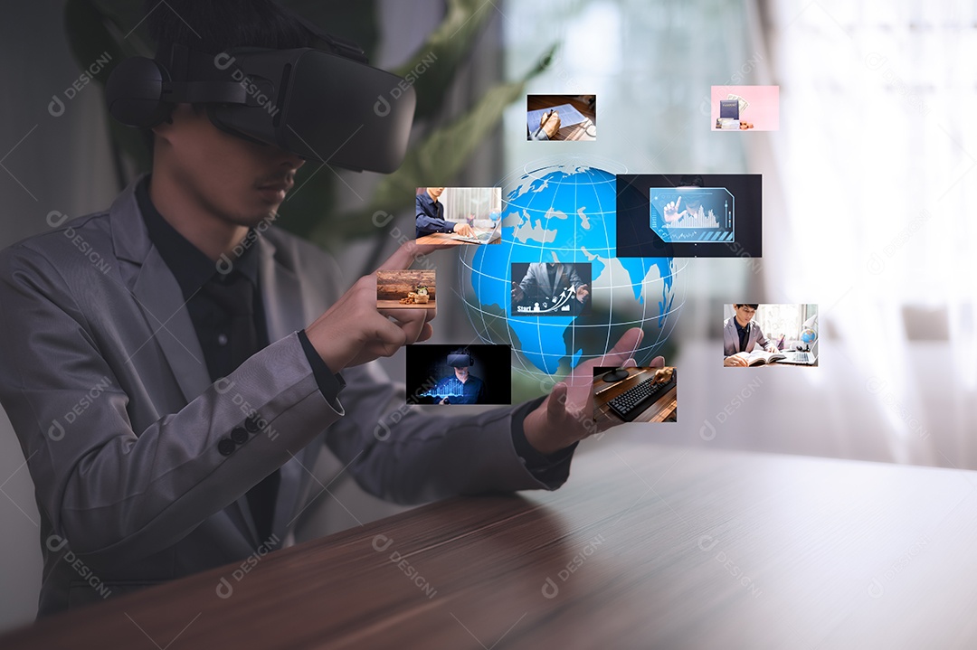 Crescimento econômico dos negócios na rede global de negócios. Serviço de rede social