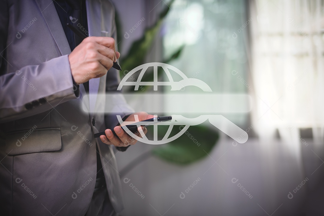 Metaverso digital de negócios, tecnologia de aplicativo de conexão de internet global