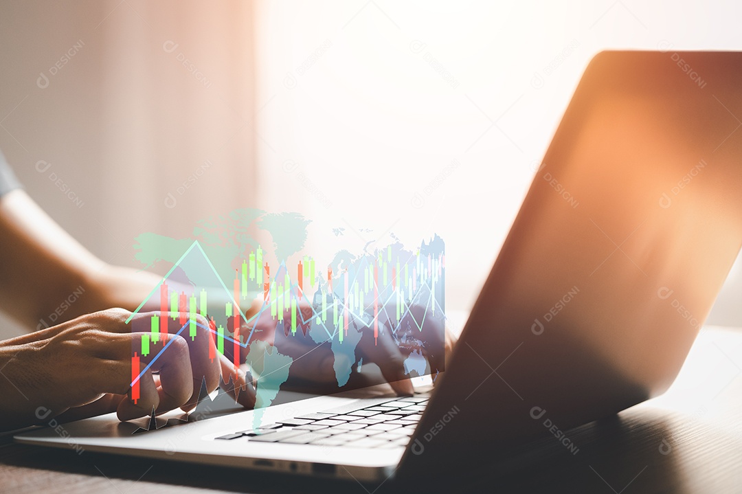 Mercado de ações, crescimento dos negócios, progresso ou conceito de sucesso