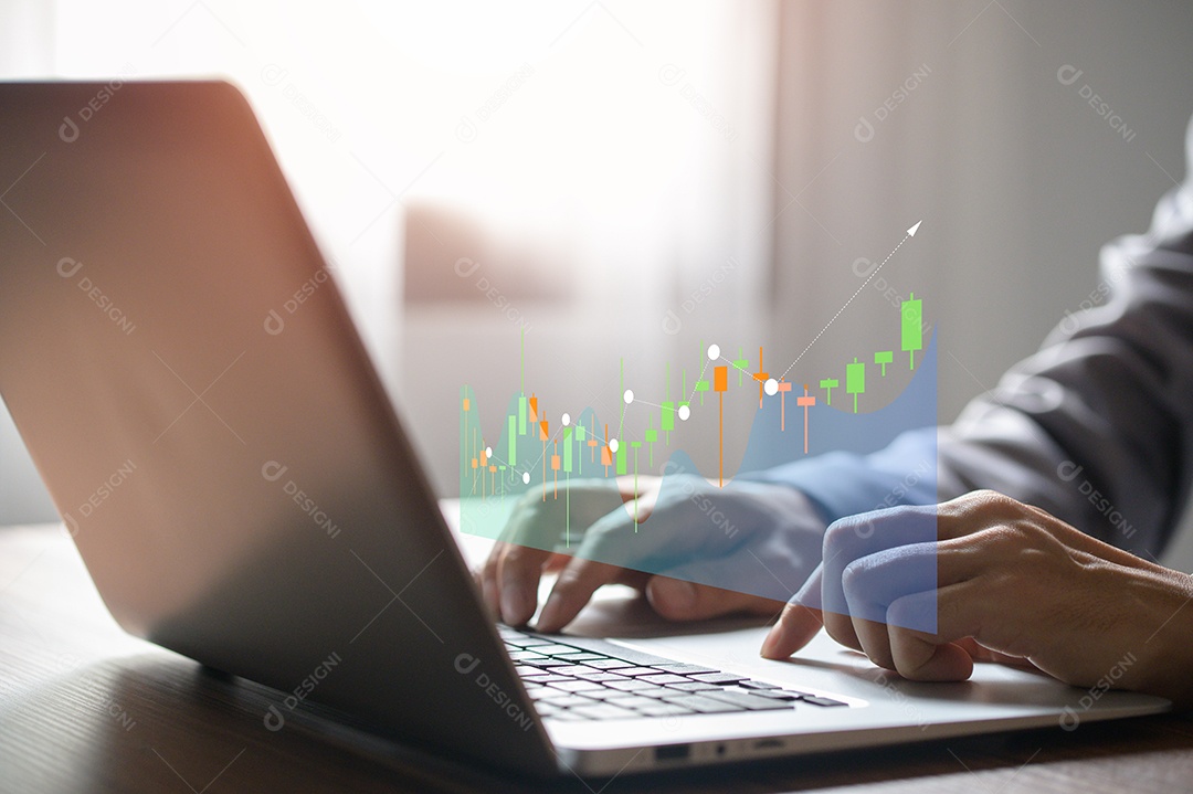 Mercado de ações, crescimento dos negócios, progresso ou conceito de sucesso
