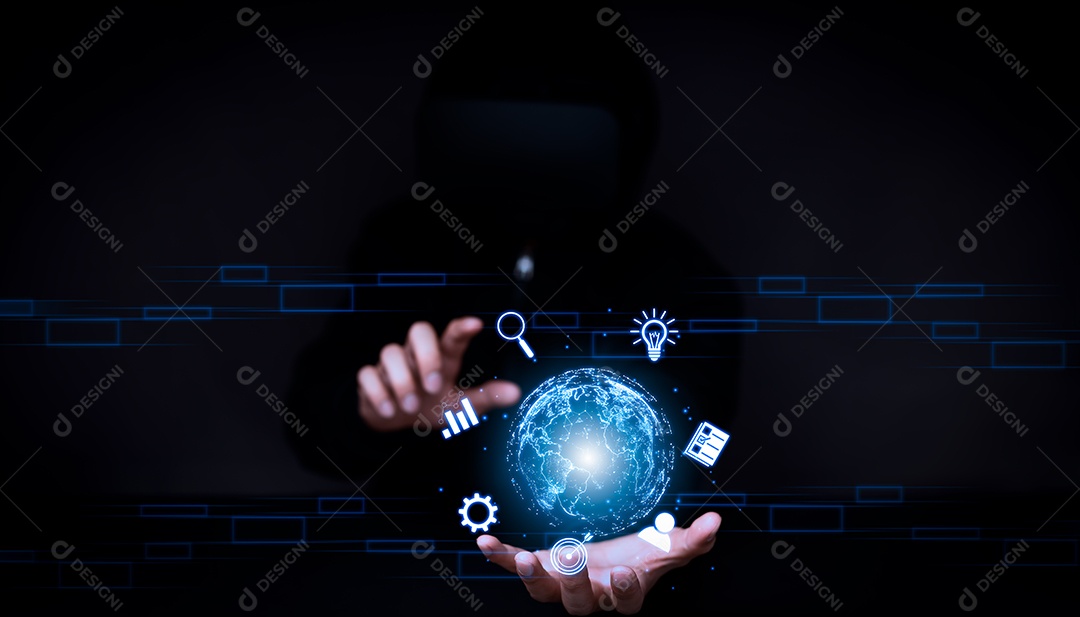 Metaverso digital de negócios, tecnologia de aplicativo de conexão de internet global