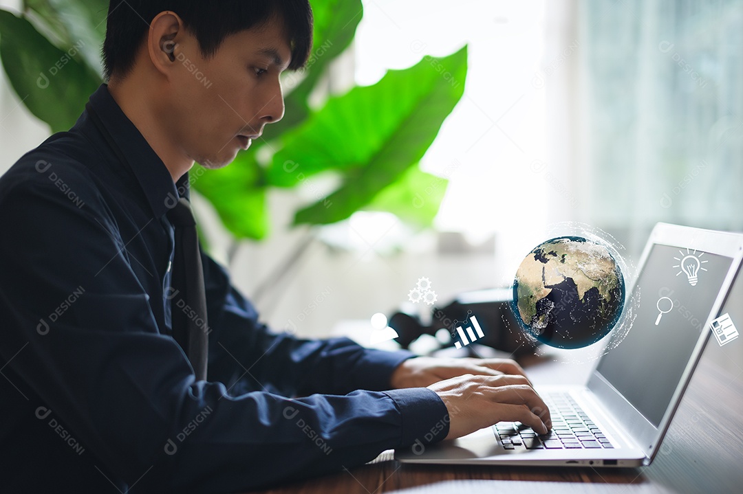 Metaverso digital de negócios, tecnologia de aplicativo de conexão de internet global