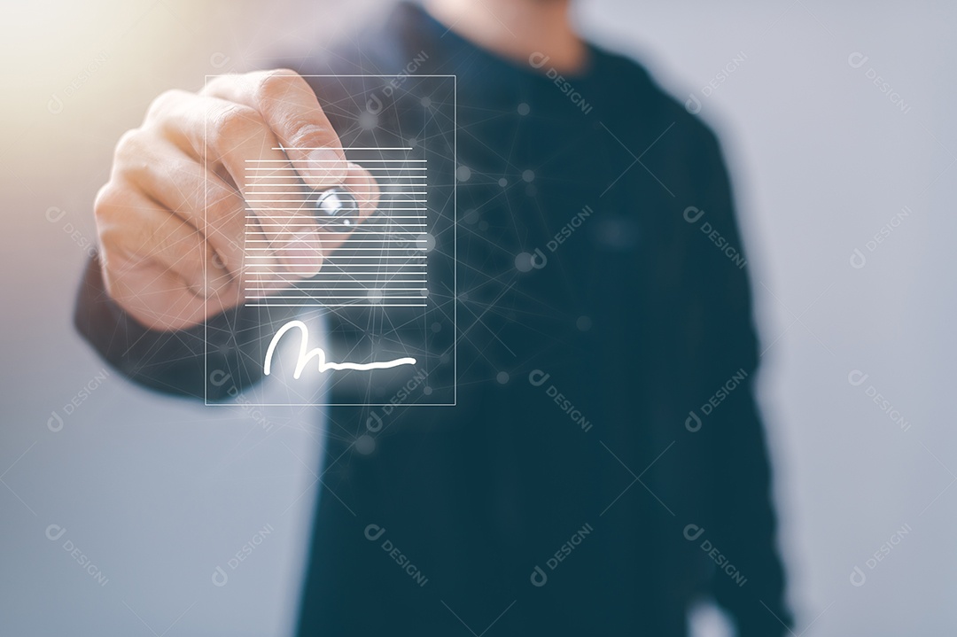 Assinatura eletrônica, gerenciamento de documentos, escritório sem papel, assinatura