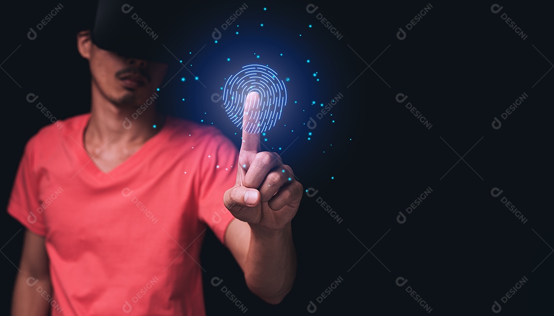 Bloquear ou desbloquear, sistema de segurança, digitalização de impressão digital de segurança