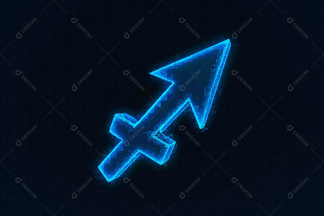 renderização 3D do signo de Escorpião. Fundo abstrato do céu noturno