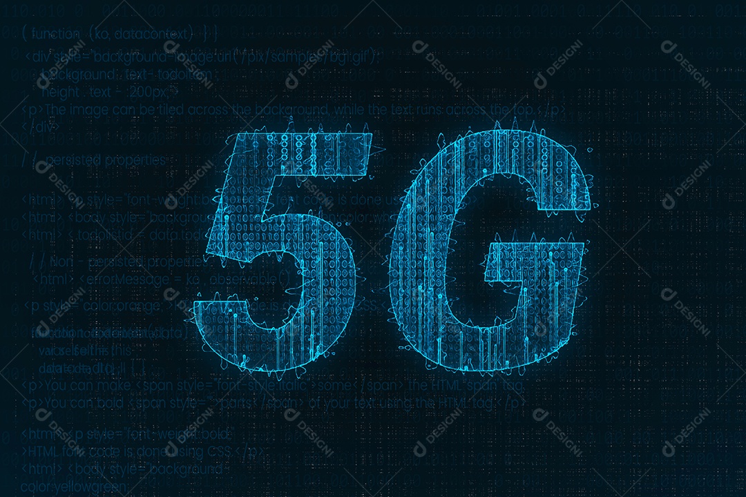 Símbolo de tecnologia de comunicação sem fio 5G