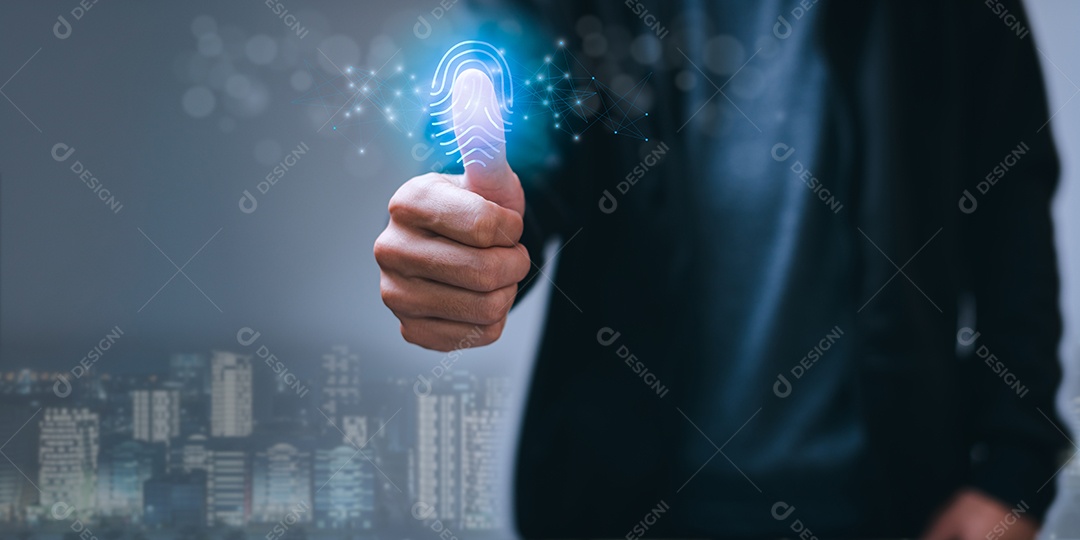 Bloquear ou desbloquear, sistema de segurança, digitalização de impressão digital