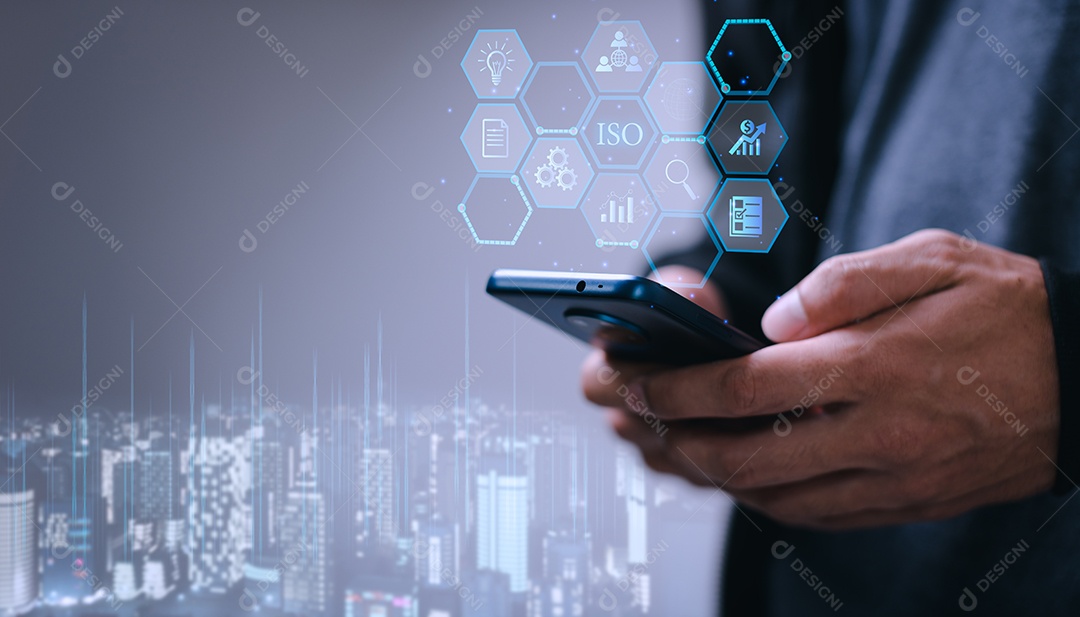 Conceito de tecnologia de negócios de garantia de garantia de controle de qualidade