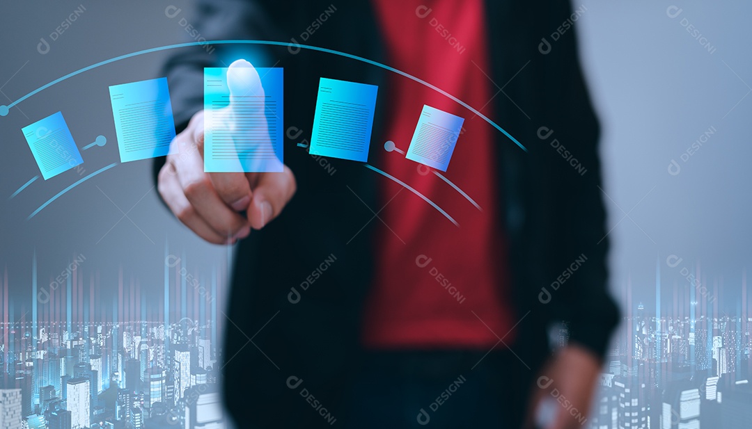 Mensagem de conexão de comunicação via correio eletrônico. enviando email