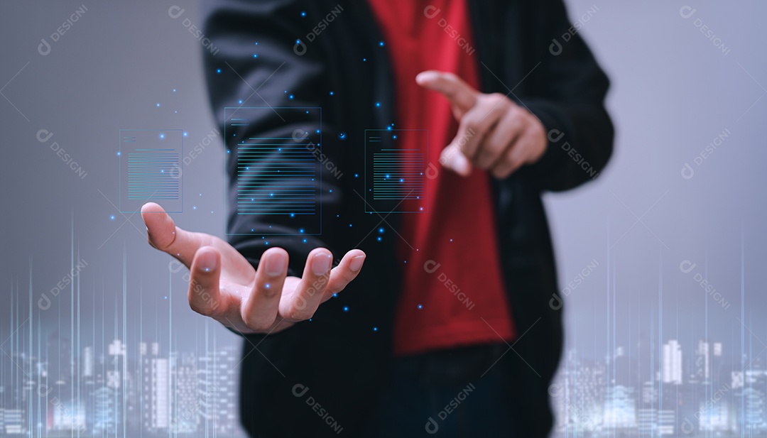 Mensagem de conexão de comunicação via correio eletrônico. enviando email